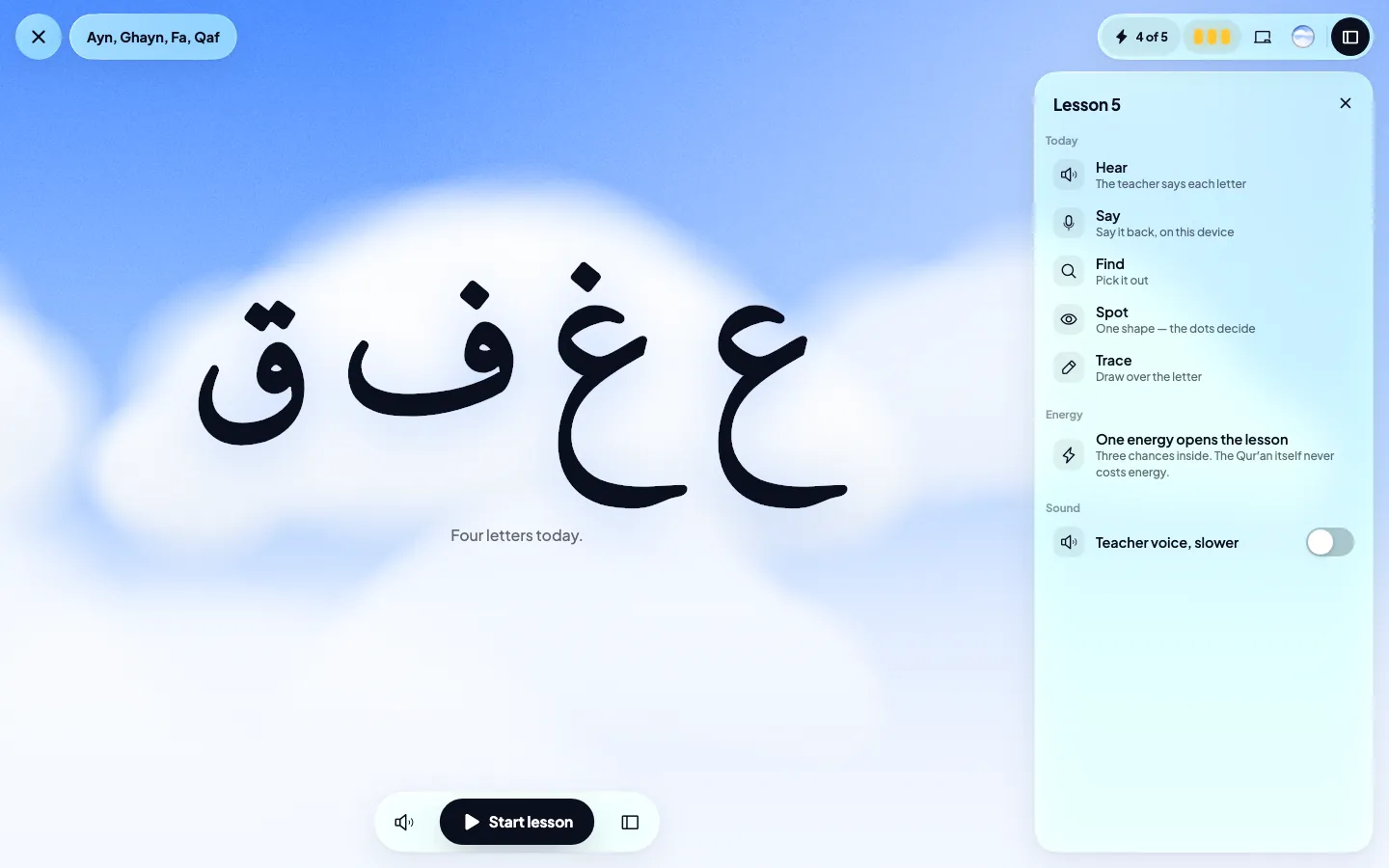 Learn Arabic letters